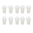 thumbnail image 2 of JUNWELL 100 Clear Plastic Disposable Cups with Dome Lids for Drinks and Milk Tea, 2 of 10