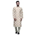 thumbnail image 1 of Atasi Kurta Décontracté Imprimé à Col Chinois avec Churidar Kurta Chemise pour Homme, 1 of 1
