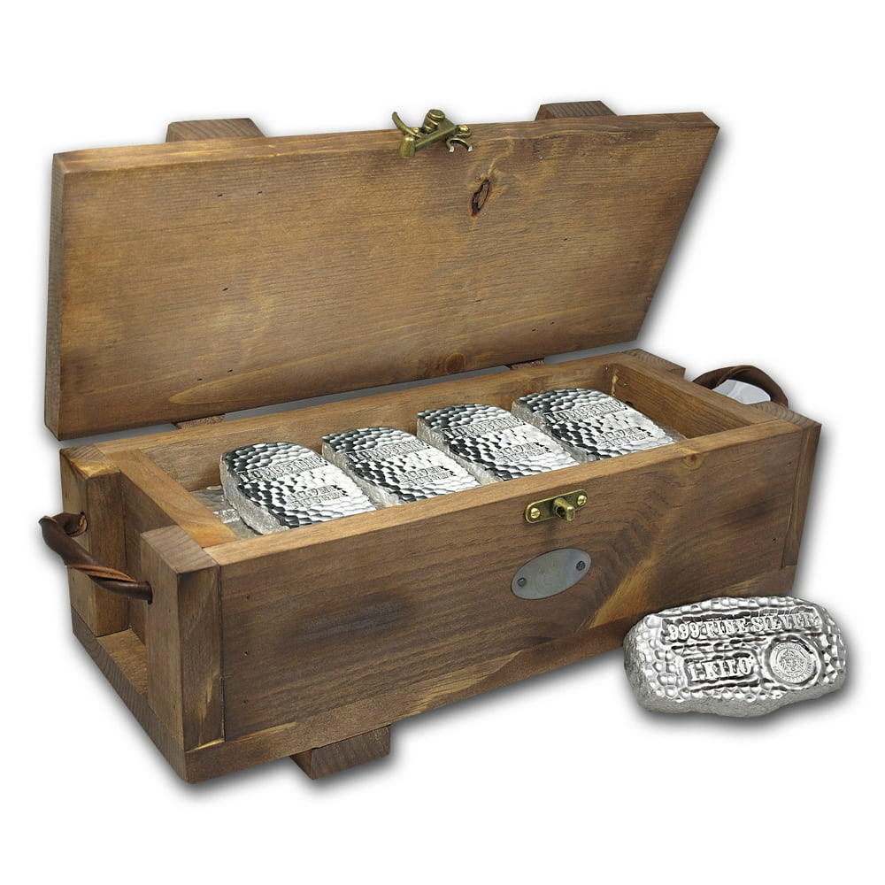 Not Specified Tombstone Wood Storage Box for Silver Bars Walmart