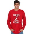 thumbnail image 5 of Baseball Athlete Work From Homebase Men's Long Sleeve Tee T Shirt Brisco Brands L, 5 of 6