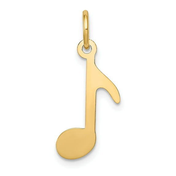 14k Polished Musical Note Charm in 14k Yellow Gold