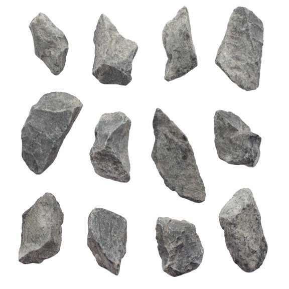 12PK Raw Gray Limestone, Sedimentary Rock Specimens - Approx. 1" - Geologist Selected & Hand Processed - Great for Science Classrooms - Class Pack - Eisco Labs