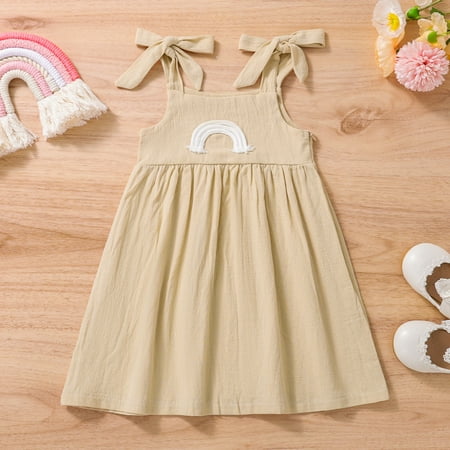 

Hunpta Toddler Baby Kids Girl Dresses Outfits Solid Color Short Sleeves Single Breasted Dress Headband 2Pcs Clothes Set