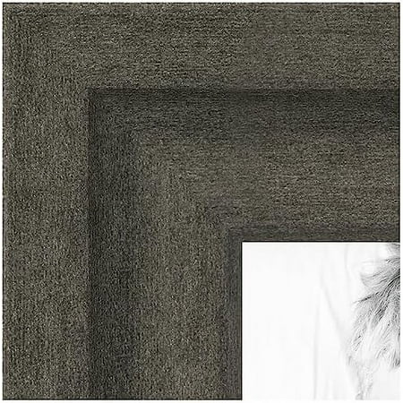 15x15 inch gray picture frame, this 1.25 inch mdf frame is slate gray - comes with regular glass and corrugated backing (2wombw275-1609-15x15)