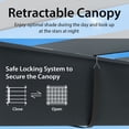thumbnail image 4 of Spaco Retractable Pergola Canopy for 10' X 12' Pergola, Sun-Protection and Durable Pergola Replacement Canopy for Backyard, Deck, Garden, Patio, Outdoor, Gray, 4 of 8