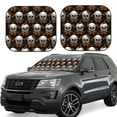 thumbnail image 2 of Picia Butterfly Skull 2 Piece Car Windshield Sun Shade Foldable | Foldable Sun Shield for Front Window Blocks UV Rays and Keeps Your Vehicle Cool-Small, 2 of 7