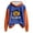 Blue, variant on JULMCOMO Halloween Hoodies for Women Cute Cartoon Pumpkin Print Hooded Loose Casual Party Outfits Funny Printed Holiday Comfy Hoodies Blue XL