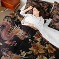 thumbnail image 4 of Homewish Animal Dragon Twin Bedding Sets 7-Piece for Female Men Adults,Chic Flowers Bedding Comforter Set Microfiber,Japanese Style Breathable Sheet Sets,Lightweight Room Decor,Reversible, 4 of 8