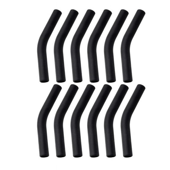 Silicone Straw Tips Reusable Straw Replacement Tip for 8MM Outdiameter Wide Stainless Steel Metal Straws Black