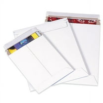 Office Depot® Brand Self-Seal Stayflats Mailers, 9 3/4" x 12 1/4", White, Box Of 100