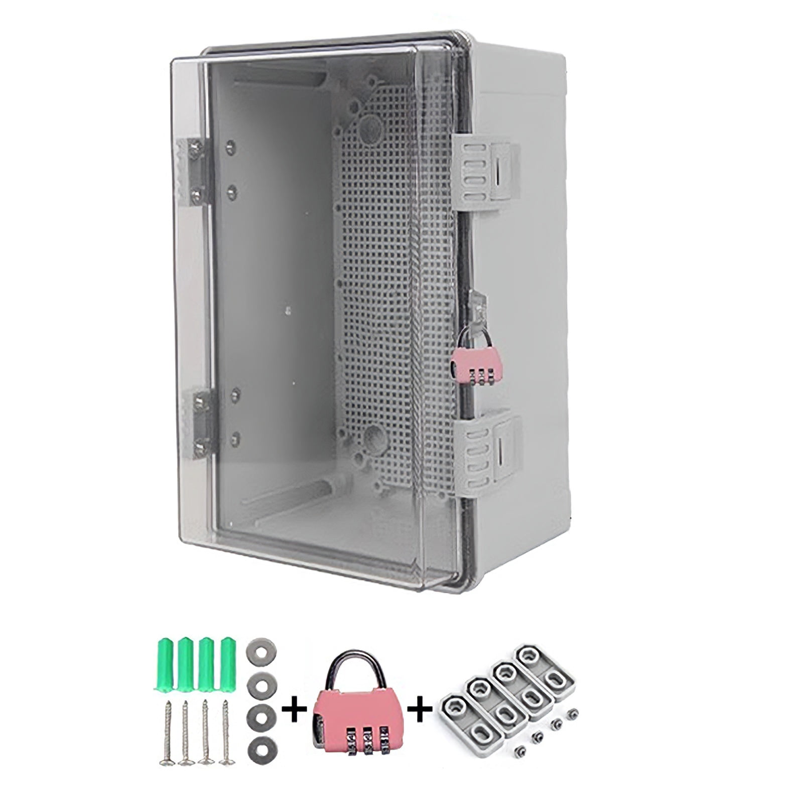Waterproofed Electrical Box Lockable Design for Outdoor Use ABS Construction Protects Against Rain Dusts