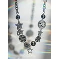 thumbnail image 2 of Silver Star Pendant Chunky Choker Necklace, Star Punk Y2K Rave Outfit Jewelry Accessories Necklaces for Women, 2 of 6