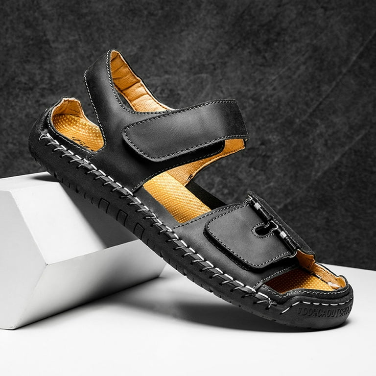 CQONEPT Mens Faux-Leather Sandals Open Toe Athletic Sport  display picture 2