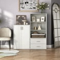 thumbnail image 3 of Furniture of America Brooks Stackable 3-Tier Wood White Bookcase, 3 of 14