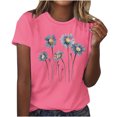 thumbnail image 1 of Blouses pour Femmes T-shirt Décontracté à Manches Courtes et Col Rond Imprimé, 1 of 1
