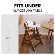 hauck Alpha+ Adjustable Wooden High Chair Set, Walnut