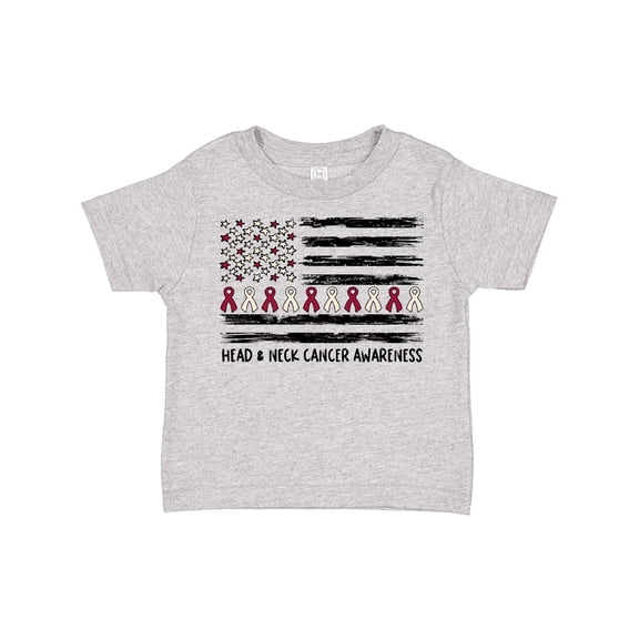 Inktastic Head and Neck Cancer Awareness Flag and Ribbon Boys or Girls Toddler T-Shirt