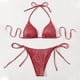 thumbnail image 1 of Traje de baño de 2 piezas para mujer, trajes de baño para mujer, traje de baño dividido de color liso para mujer, conjunto de traje de baño sin espalda para mujer, conjunto de traje de baño dividido p, 1 of 4