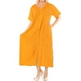 thumbnail image 5 of HAPPY BAY Women's Beachwear Swimsuit Coverups Summer Cover ups for Swimwear Women Button up Shirt Dress Beach L-XL Orange, Solid, 5 of 5