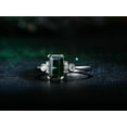 thumbnail image 4 of Beautiful 1.50 Carat Emerald and Diamond Engagement Ring in White Gold for Women, 4 of 4
