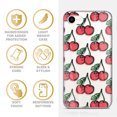 thumbnail image 4 of Case Yard iPhone-SE Case Clear Soft & Flexible TPU Ultra Low Profile Slim Fit Thin Shockproof Transparent Bumper Protective Cover Drop Protective Cell Phone Cases (Cherries), 4 of 8