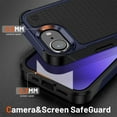thumbnail image 6 of Nalacover iPhone 8 Plus / 7 Plus Case, Heavy Duty 3 in 1 Rugged Shockproof Rugged Silicone Hybrid Hard PC Soft TPU Bumper Camera Raised Drop Protective Girls Women Boy Men Phone Covers, Navyblue, 6 of 7