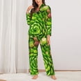 thumbnail image 2 of Sikiie Cactus And Succulents Women's Long-Sleeve Shirt and Full-Length Bottom Pajama Set (s-xxl)-XX-Large, 2 of 7
