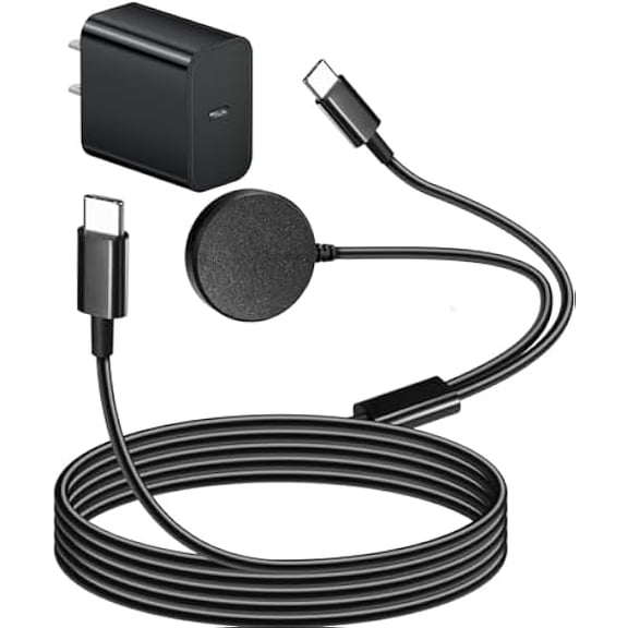 FU1999for Samsung Galaxy Watch Charger Fast Charging 2 in1 Watch 7/6/5/4 Charger,USB C Wireless Dock Compatible with Samsung Galaxy S24 Ultra/S23/S22/Flip 5/Z Fold 6/Fold 5