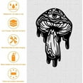 thumbnail image 3 of 1 pc Iron Wall Art Decorations for Front Porch Living Room Kitchen Matte Style Mushroom 268x168x1mm, 3 of 7
