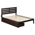 thumbnail image 2 of AFI Oxford Modern Wood Queen Platform Bed with 2 Drawers in Espresso, 2 of 8