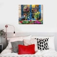 thumbnail image 5 of Chilfamy Italy Tuscan Wall Art, Colorful Nature Scenic Framed Pictures Canvas Prints, Modern Town Street Artwork Paintings for Living Room, Bedroom, Office Wall Decor 16x12in, 5 of 6
