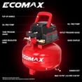 thumbnail image 2 of Compresor de aire ECOMAX portátil para panqueques de 3 galones y 110 PSI, 2 of 8