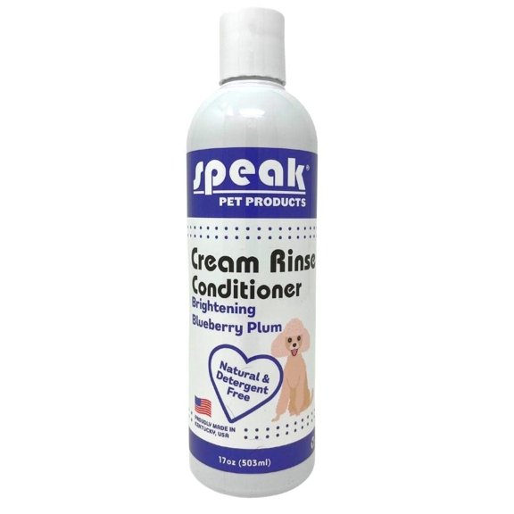 Speak Pet Products Dog Natural Cream Rinse Conditioner, Brightening Blueberry Plum, 17oz