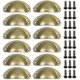 thumbnail image 1 of Manija de puerta retro de 12 piezas, manijas de taza de latón, manija de puerta de gabinete de cajón de cocina, manijas de latón para muebles, perillas, artículos de mano, armario, 1 of 5