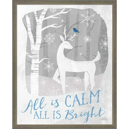 Great Art Now Woodland Wishes I Blue by Laura Marshall, Framed Wall Art, 17W x 21H