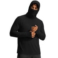 thumbnail image 5 of Mens UPF 50+ Sun Protection Jacket Hooded Long Sleeve Lightweight Quick Dry Fashion Athletic Top with Pockets and Thumb Hole Black XL, 5 of 8