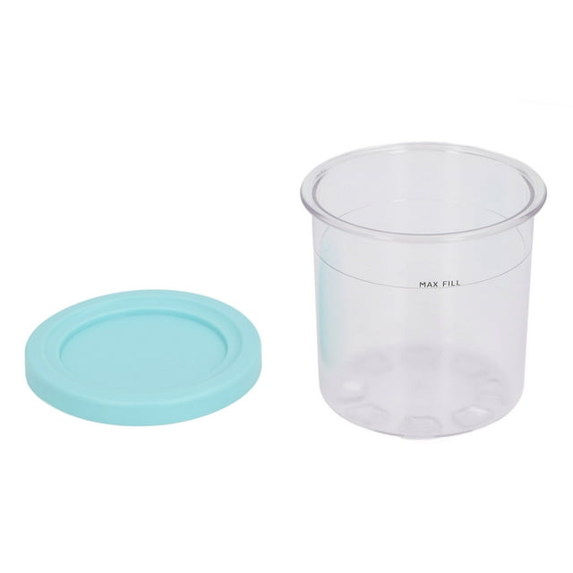 Ice Cream Pints Cup, Practical Transparent PC Cup Body Ice Cream Container Lightweight Stackable Design Ice Cream Pints Cup with PET Lid for NC299AM C300s Series