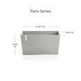 thumbnail image 2 of Ecopots Paris Durable Modern Rectangular Indoor/Outdoor Recycled Based Composite Flower Planter, White Grey, 31.5", 2 of 4