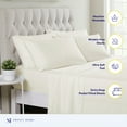 thumbnail image 4 of Sweet Home Collection Fits 18"-24", Extra Deep Pocket, 6 Piece Supreme Microfiber Sheet Set, King - Ivory, 4 of 5