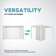 thumbnail image 6 of Mirador 111S Outdoor Pergola Aluminum Deco Wall Skyline 1/3 13' Side, White (Not Pergola), 6 of 6