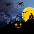 thumbnail image 2 of Halloween Giant Spider Decorations, Large Fake Spider with Straps Hairy Backpack Spider Realistic Scary Prank Props for Indoor Outdoor Yard Party Halloween Decor, 2 of 3