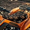 thumbnail image 3 of Uorisanigo ATV Seat Cover Non-Slip Brown Dog Paw Print Car Seat Cover Compatible with Polaris Sportsman Polaris Scrambler Honda Rancher Most ATV Waterproof Breathable, 3 of 7