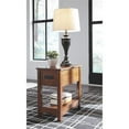 thumbnail image 4 of Bowery Hill Table d'Appoint Design Signature par 1-Tiroir Marron, 4 of 5