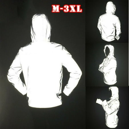 SUNSIOM Fashion Men Waterproof 3m Super Reflective Jacket Motorcycle Night Safe Jacket