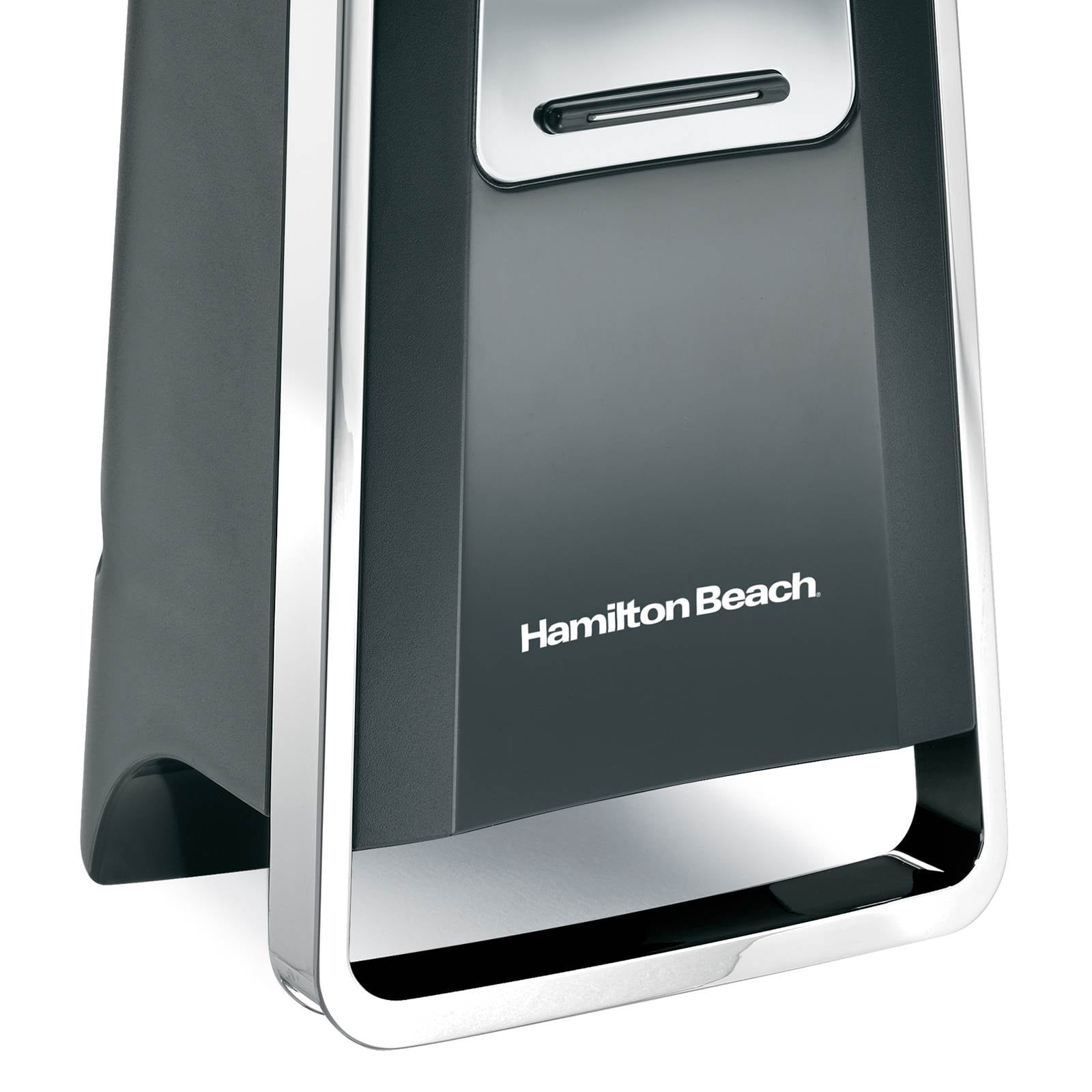 Hamilton Beach Smooth Touch Electric Automatic Can Opener, Black and Chrome  (76607) & 2 Slice Extra Wide Slot Toaster with Shade Selector, Toast