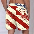 thumbnail image 4 of cllios Summer Swim Trunks for Men 4th of July USA Flag Board Shorts Big & Tall Quick Dry Bathing Suits Drawstring Elastic Waist Beach Shorts Mens Patriotic Swimming Shorts, 4 of 4