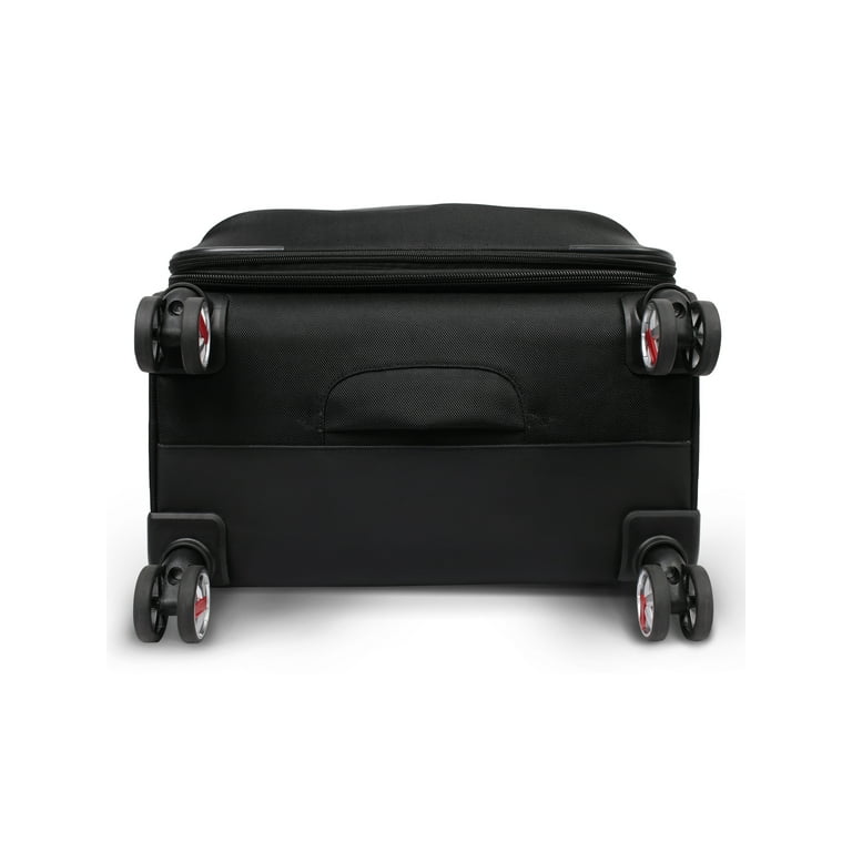 SwissTech Executive 25in Softside 8-Wheel Checked Luggage, Black
