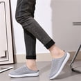 thumbnail image 5 of Domuza Women’s Comfortable Breathable Mesh Slip-On Sneakers, Lightweight Flexible Shoes with Non-Slip Sole for Summer, Errands, and Everyday Casual Wear Gray 5.5（EU-36）, 5 of 6
