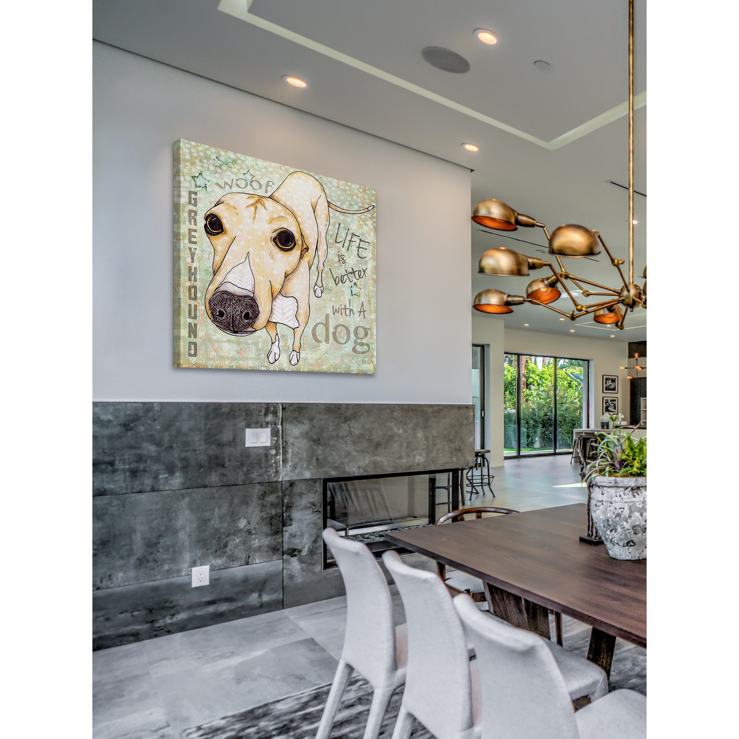 Marmont Hill "Greyhound Pop Art II" by Stephanie Gerace Painting Print on Wrapped Canvas