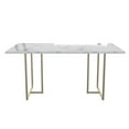 thumbnail image 4 of CosmoLiving Astor Dining Table, White Marble Top with Gold Legs, 4 of 11